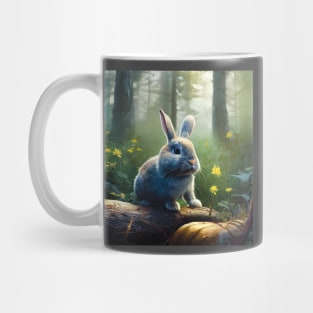 Cute Bunny Rabbit in Woodland Mug